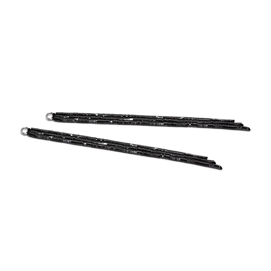 Long hematite fringes ACCESSORI | FRANGEEMAT GRI LUNGA